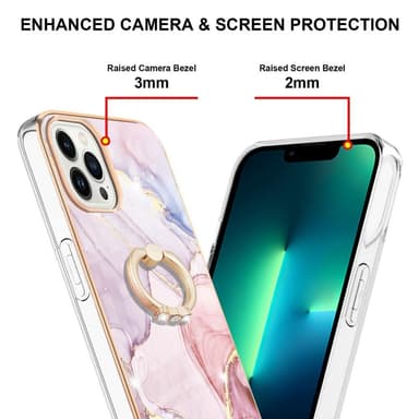 SKALO iPhone 14 Pro Max Marmori TPU suojakuori rengas - #2