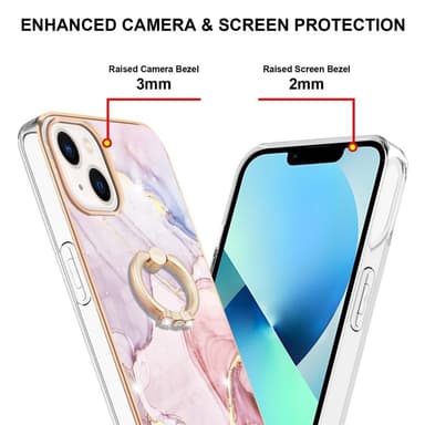 SKALO iPhone 14 Marmori TPU suojakuori rengas - #2