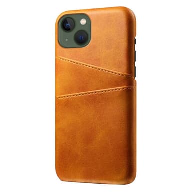 SKALO iPhone 14 Plus PU-nahkainen Korttikotelo - Vaaleanruskea