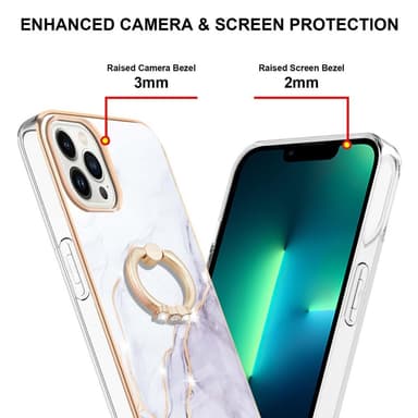 SKALO iPhone 14 Pro Max Marmori TPU suojakuori rengas - #3