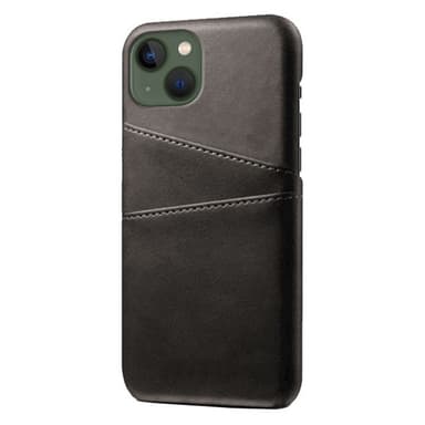 SKALO iPhone 14 Plus PU-nahkainen Korttikotelo - Musta