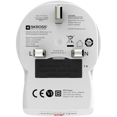 SKross Eurooppa-Britannia USB matka-adapteri 322912