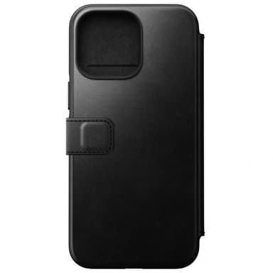 NOMAD iPhone 14 Pro Max Kotelo Modern Leather Folio Horween Musta