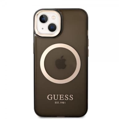 Guess iPhone 14 Kuori Translucent MagSafe Musta