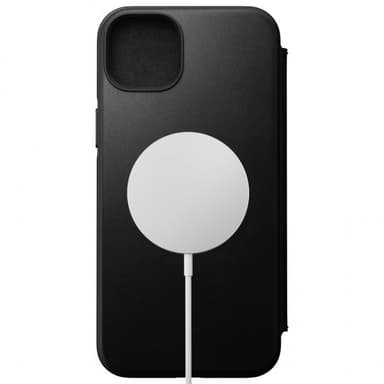 NOMAD iPhone 14 Plus Kotelo Modern Leather Folio Musta