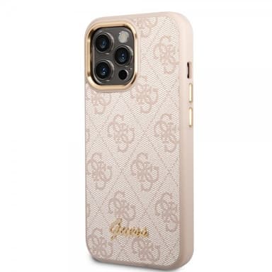 Guess iPhone 14 Pro Max Kuori 4G Logo Vaaleanpunainen