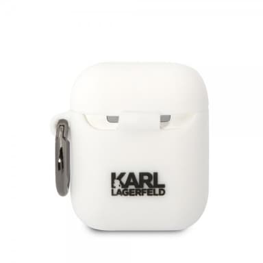 Karl Lagerfeld AirPods 1/2 Kuori 3D Logo Valkoinen