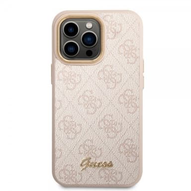 Guess iPhone 14 Pro Max Kuori 4G Logo Vaaleanpunainen