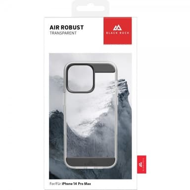 Black Rock iPhone 14 Pro Max Kuori Air Robust Case Musta Kirkas