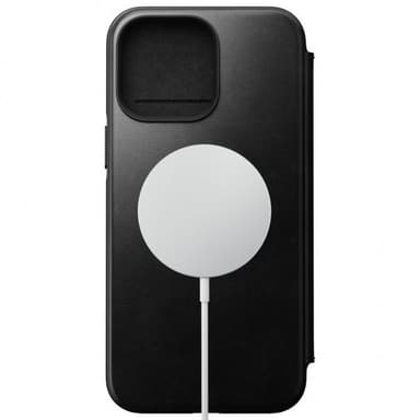 NOMAD iPhone 14 Pro Max Kotelo Modern Leather Folio Horween Musta