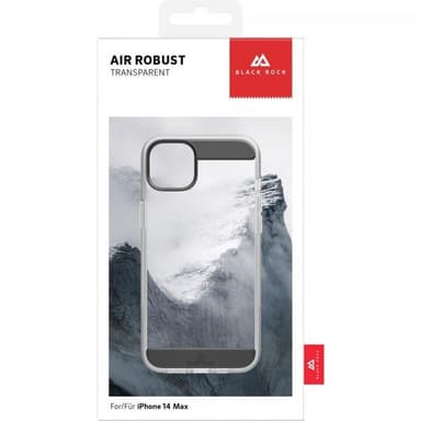 Black Rock iPhone 14 Plus Kuori Air Robust Case Musta Kirkas