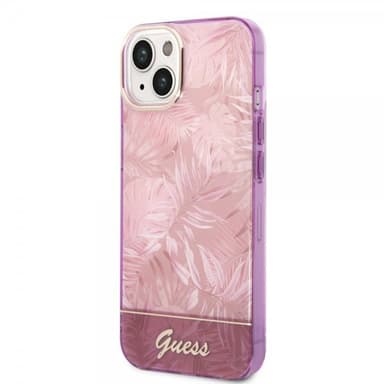 Guess iPhone 14 Plus Kuori Jungle Vaaleanpunainen