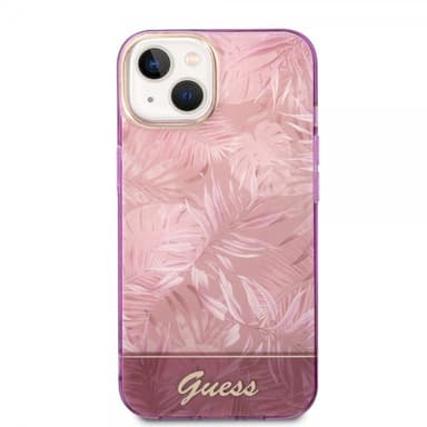 Guess iPhone 14 Plus Kuori Jungle Vaaleanpunainen