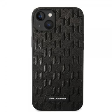 Karl Lagerfeld iPhone 14 Plus Kuori Saffiano Monogram Musta