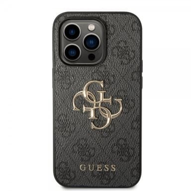Guess iPhone 14 Pro Max Kuori Big Metal Logo Harmaa