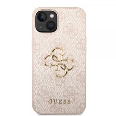 Guess iPhone 14 Plus Kuori Big Metal Logo Vaaleanpunainen