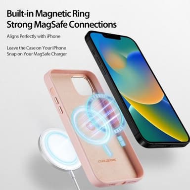 DUX DUCIS iPhone 14 Plus Kuori Grit Series MagSafe Vaaleanpunainen