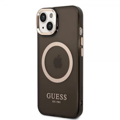 Guess iPhone 14 Kuori Translucent MagSafe Musta