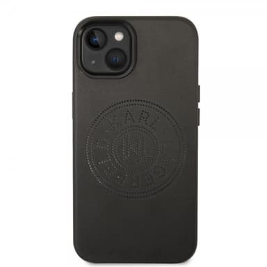 Karl Lagerfeld iPhone 14 Kuori Logo Perforoitu Musta