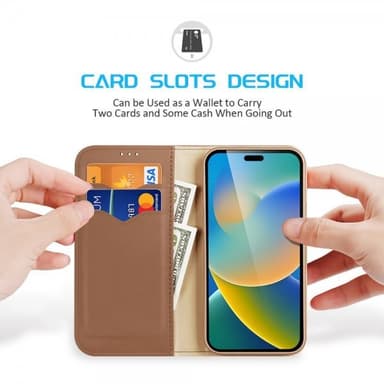 DUX DUCIS iPhone 14 Pro Kotelo Hivo Series Ruskea