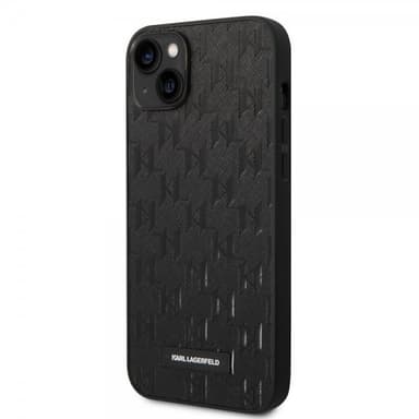 Karl Lagerfeld iPhone 14 Plus Kuori Saffiano Monogram Musta