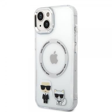 Karl Lagerfeld iPhone 14 Kuori Karl & Choupette MagSafe Läpinäkyvä