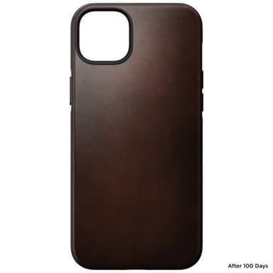 NOMAD iPhone 14 Plus Kuori Modern Leather Case Horween Rustic Brown