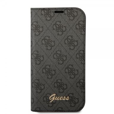 Guess iPhone 14 Kotelo 4G Logo Musta