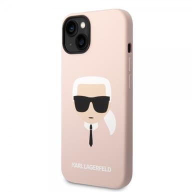 Karl Lagerfeld iPhone 14 Plus Kuori Liquid Silicone Karl MagSafe Vaaleanpunainen