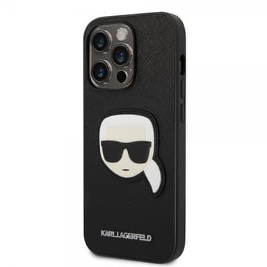 Karl Lagerfeld iPhone 14 Pro Max Kuori Saffiano Karl Musta