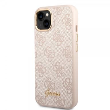 Guess iPhone 14 Plus Kuori 4G Logo Vaaleanpunainen