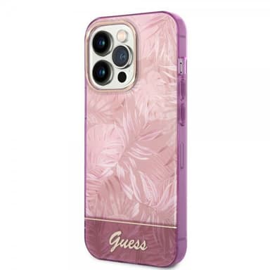 Guess iPhone 14 Pro Kuori Jungle Vaaleanpunainen