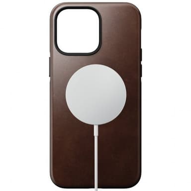 NOMAD iPhone 14 Pro Max Kuori Modern Leather Case Horween Rustic Brown