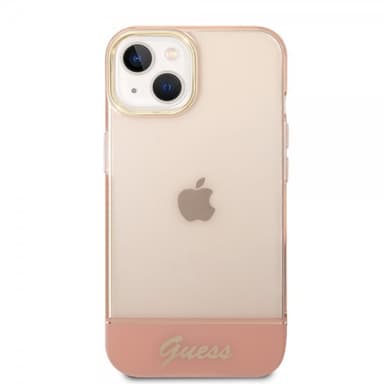 Guess iPhone 14 Kuori Translucent Vaaleanpunainen