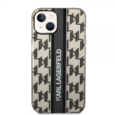 Karl Lagerfeld iPhone 14 Kuori Monogram Vertical Stripe Musta
