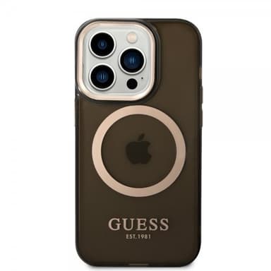 Guess iPhone 14 Pro Kuori Translucent MagSafe Musta