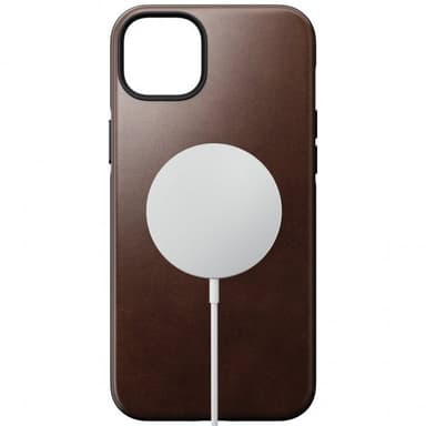 NOMAD iPhone 14 Plus Kuori Modern Leather Case Horween Rustic Brown