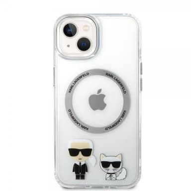 Karl Lagerfeld iPhone 14 Kuori Karl & Choupette MagSafe Läpinäkyvä