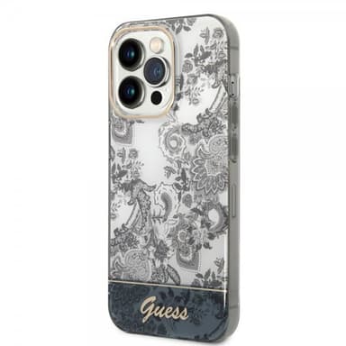 Guess iPhone 14 Pro Max Kuori Toile de Jouy Harmaa