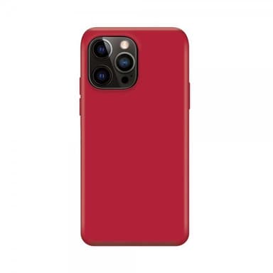 XQISIT iPhone 14 Pro Max Kuori Silicone Case Punainen