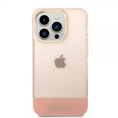 Guess iPhone 14 Pro Max Kuori Translucent Vaaleanpunainen