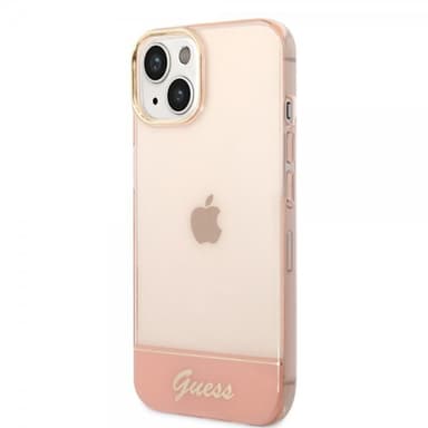Guess iPhone 14 Kuori Translucent Vaaleanpunainen
