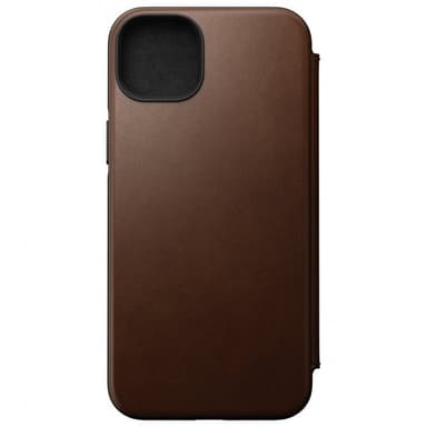 NOMAD iPhone 14 Plus Kotelo Modern Leather Folio Ruskea