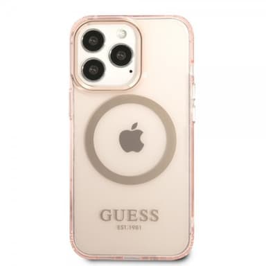Guess iPhone 13 Pro Kuori Translucent MagSafe Vaaleanpunainen