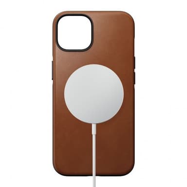 NOMAD iPhone 14 Kuori Modern Leather Case English Tan