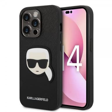 Karl Lagerfeld iPhone 14 Pro Max Kuori Saffiano Karl Musta