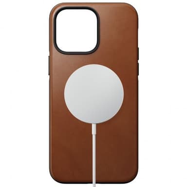 NOMAD iPhone 14 Pro Max Kuori Modern Leather Case English Tan
