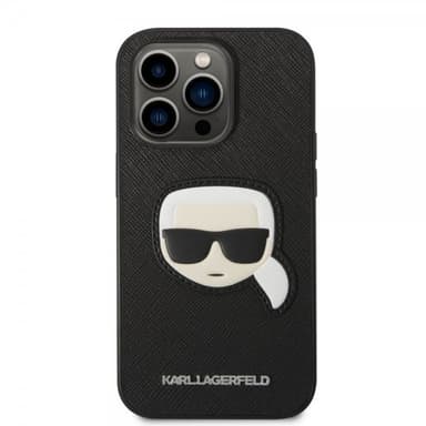 Karl Lagerfeld iPhone 14 Pro Max Kuori Saffiano Karl Musta