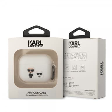 Karl Lagerfeld AirPods Pro Kuori 3D Logo Valkoinen