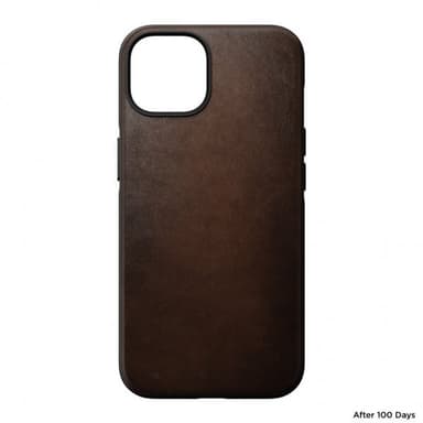 NOMAD iPhone 14 Kuori Modern Leather Case Ruskea